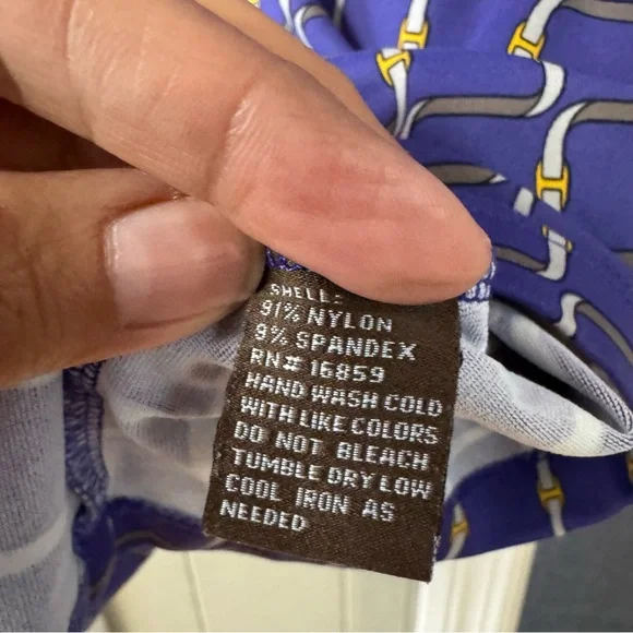 J. McLaughlin Catalina Cloth Chain Link Blouse Top Size M Purple Gold - Picture 4 of 8